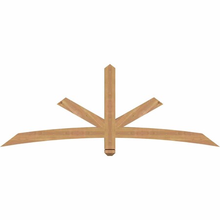 Ekena Millwork Alberta Smooth Timber Gable Bracket, Western Red Cedar, 72"W x 27"H x 3 1/2"D x 3 1/2"F, 9/12 Pitch GBW072X27X0404ALB00SWR